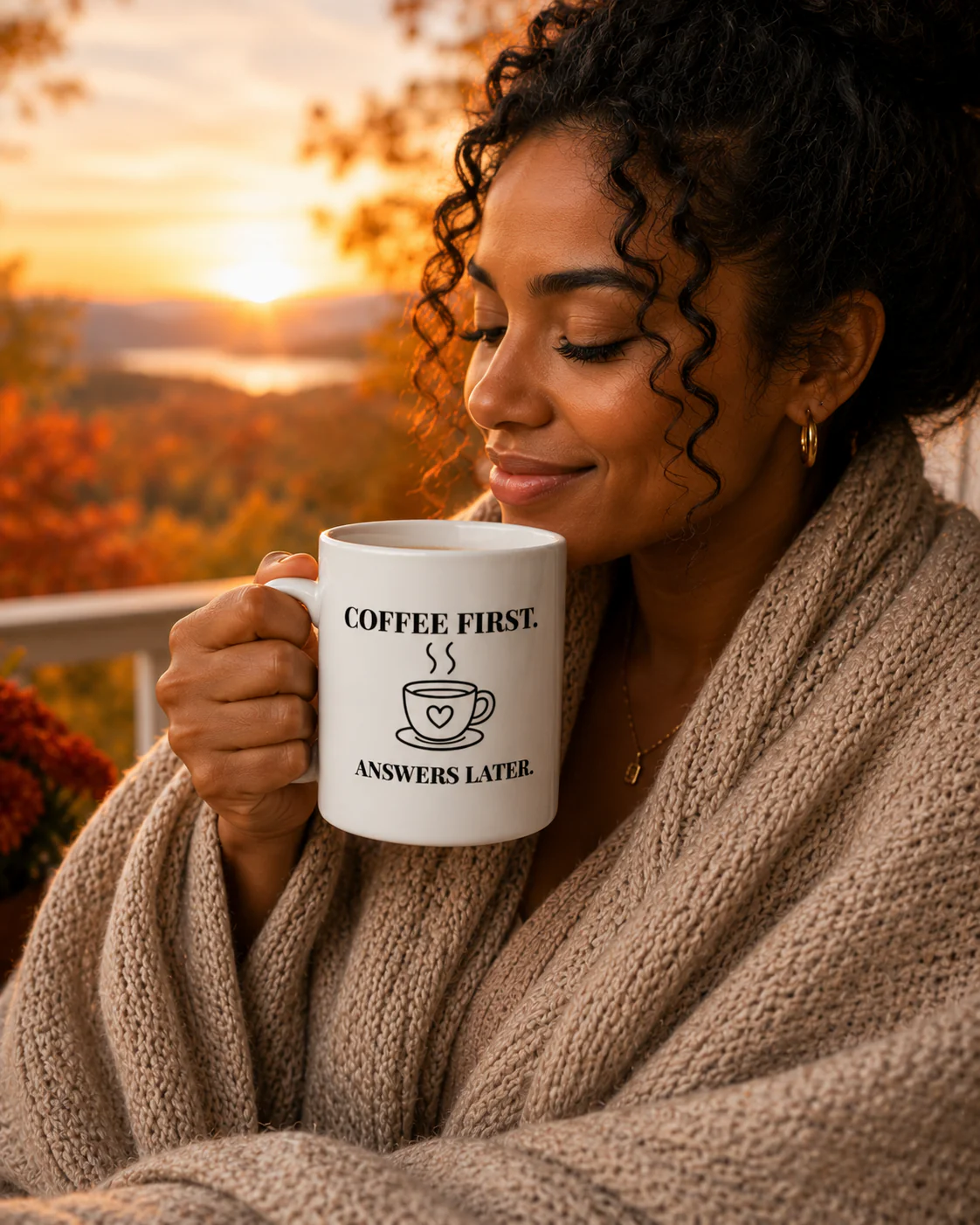 Coffee First. Answers Later. Mug - Image 3