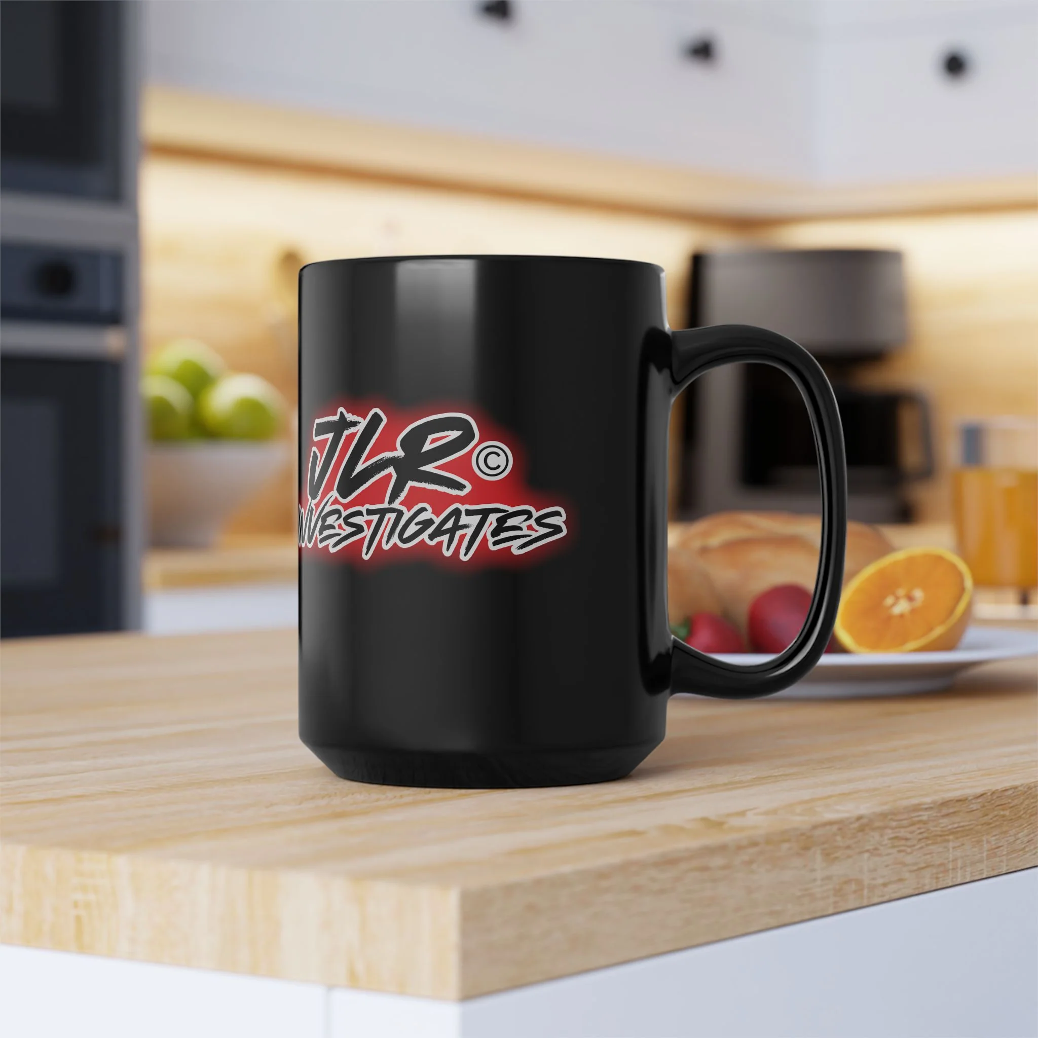 JLR© Bold Logo Coffee Mug – Black - Image 3